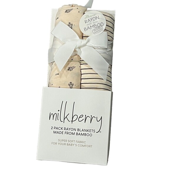 Milkberry Other - Milkberry Baby Swaddling Blankets Newborn Rayon Bamboo Outer Space Ship New